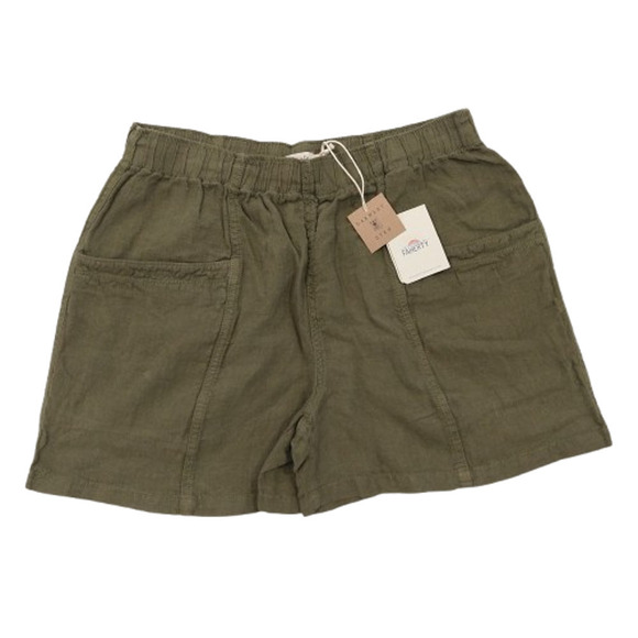 Faherty Womens size XS Cuffed Arlie Day Linen Shorts 3" White - Picture 1 of 9